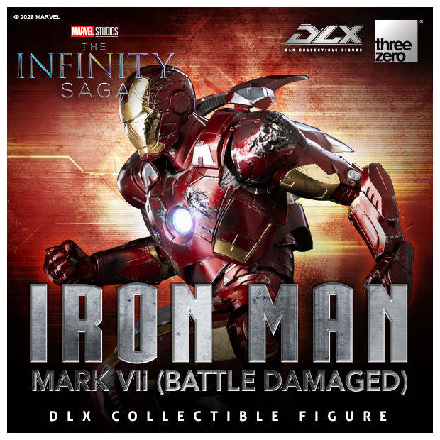 DLX Scale - Iron Man Mark 7 (Battle Damaged) | MARVEL [Threezero]
