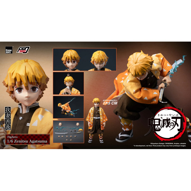 FigZero 1/6th Scale Collectible Figure - Zenitsu Agatsuma | Demon Slayer: Kimetsu no Yaiba [Threezero]